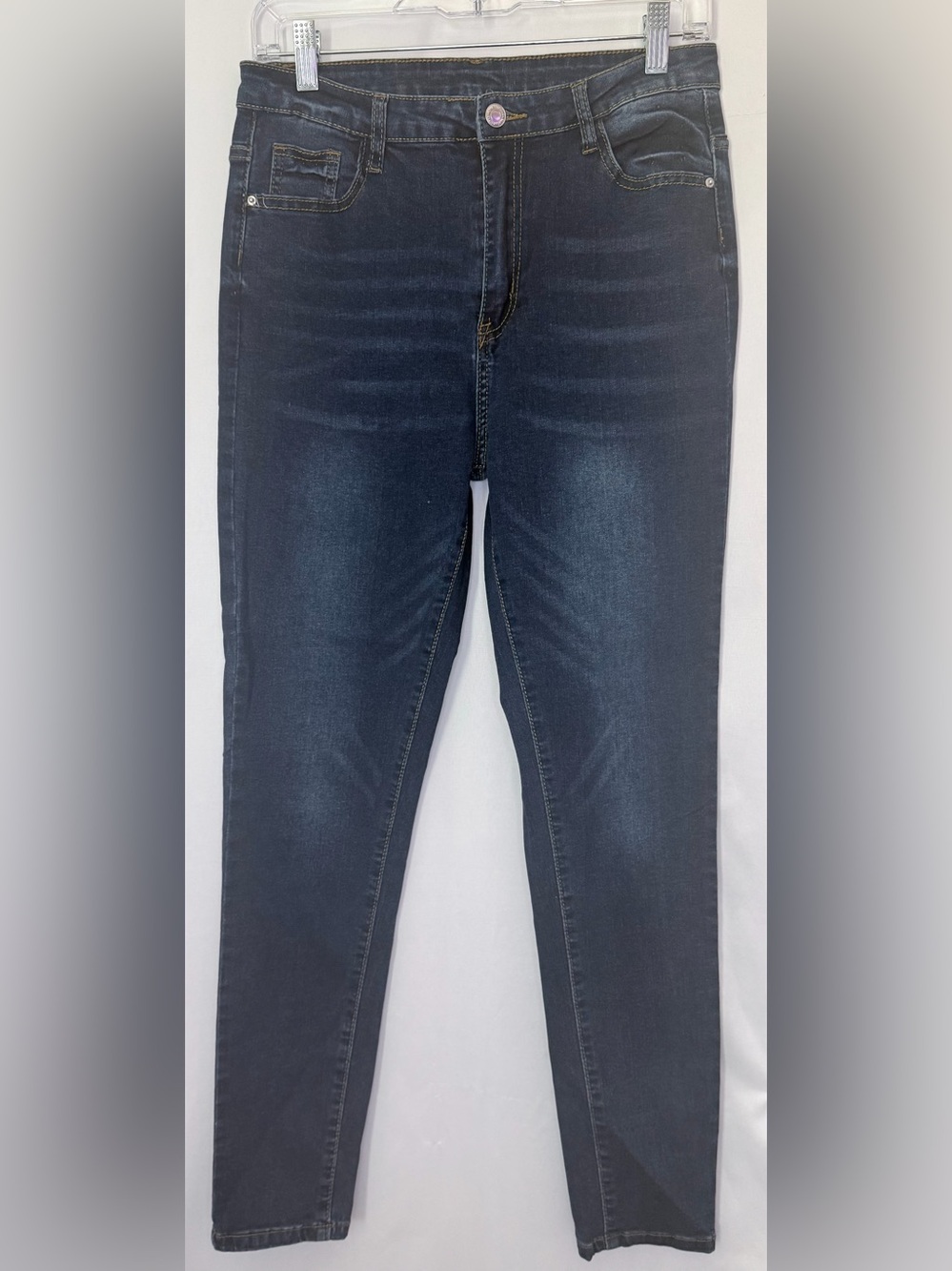 SHEIN Dark Indigo Women's Skinny Jeans Size L (8/10)